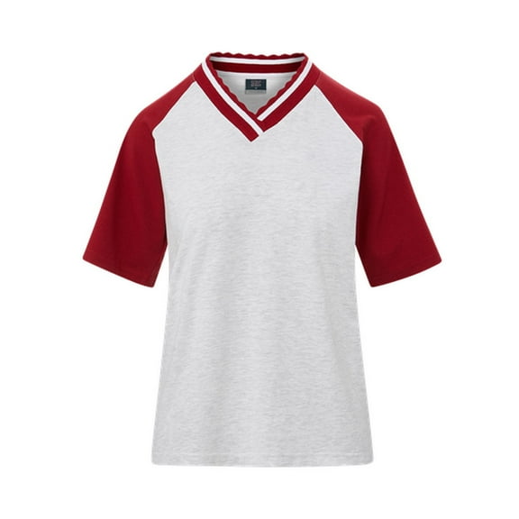MV Sport W25400 Jewell Team Tee-Crimson/Ash - 019-XL