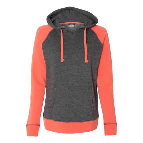 MV Sport Women's Harper Raglan Hooded Pullover Sweatshirt, Style W17127