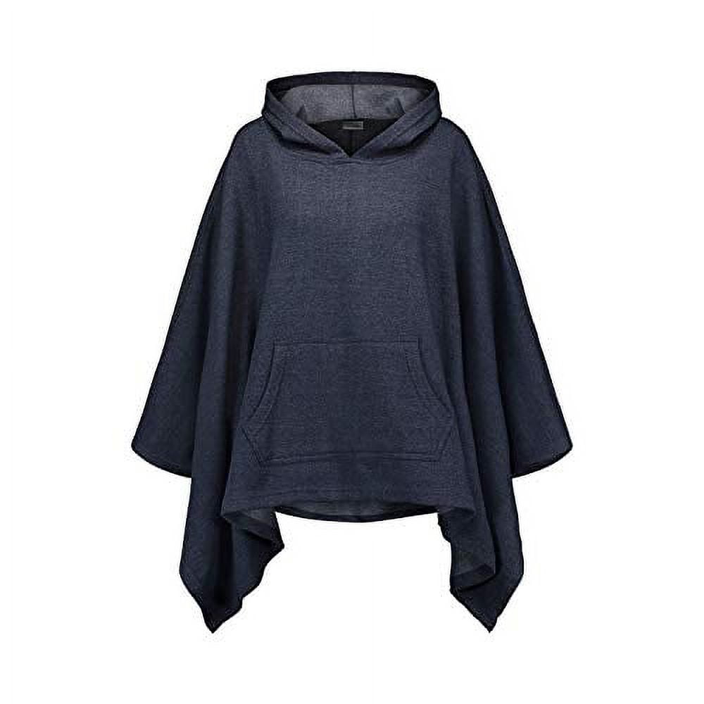 MV Sport Womens Sweatshirt Blanket Poncho Hoodie Hooded Jersey Fleece