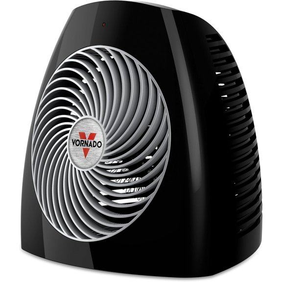 MVH (2025) Space Heater, 3 Heat Settings, Adjustable Thermostat, Tip-Over Protection, Auto Safety Shut-Off System, Indoor Use, Whole Room Heating, Black