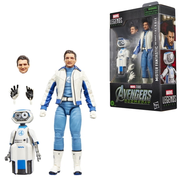 Marvel Legends Series Mister Fantastic & Marvel's H.E.R.B.I.E., 2 Marvel Studios' Avengers: Doomsday Movie 6" Action Figures