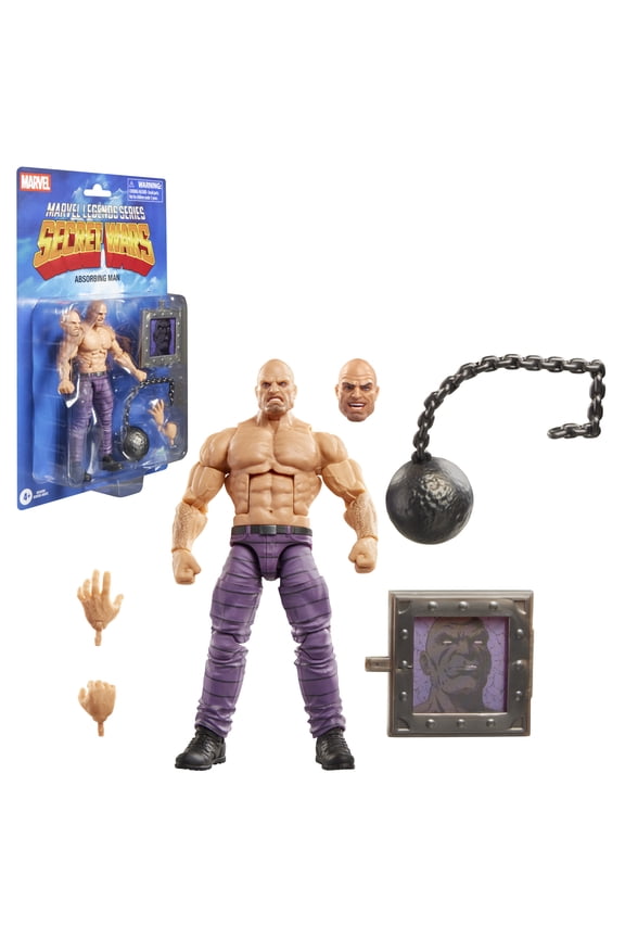 Legends Series Secret Wars Absorbing Man, Retro Marvel Comics Collectible Action Figure (6)
