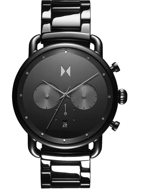 28000235 Blacktop II Black Chronograph Dial Ceramic Bracelet Mens Watch