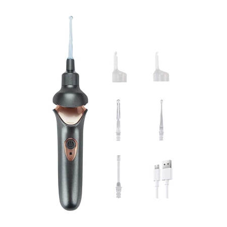 MVNSFEW Function of Beauty Products Ear Wax Vacuum Removal Electric Ear Cleaner with Light Vacuum Suction Ear Cleaning Kit USB Charging Ear Wax Remover Ear Wax for Kids &