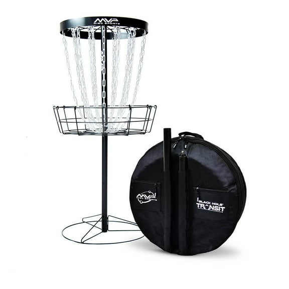 MVP Black Hole Pro 24-Chain Disc Golf Basket w/ Transit Bag