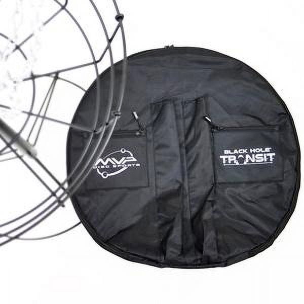 MVP Black Hole HD Transit Bag For Disc Golf Baskets | Heavy-Duty 1680D Polyester, Two Pole Slots (Basket Not Included)