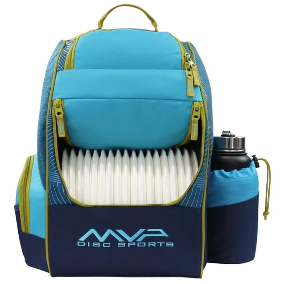 MVP Disc Sports Shuttle Disc Golf Backpack Bag (Sand/Ocean Blue)