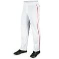 thumbnail image 1 of MVP Open Bottom Baseball Pants with Braid, Adult X-Large, White with Scarlet Braid, 1 of 4