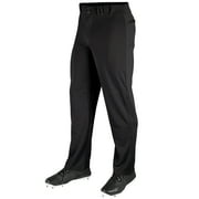 MVP Open Bottom Relaxed Fit Baseball Pants, Adult 3X-Large, Black