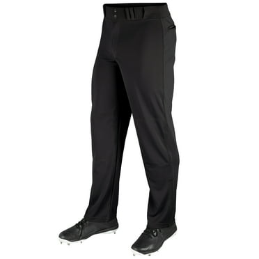 MVP Open Bottom Relaxed Fit Baseball Pants, Adult 3X-Large, Black
