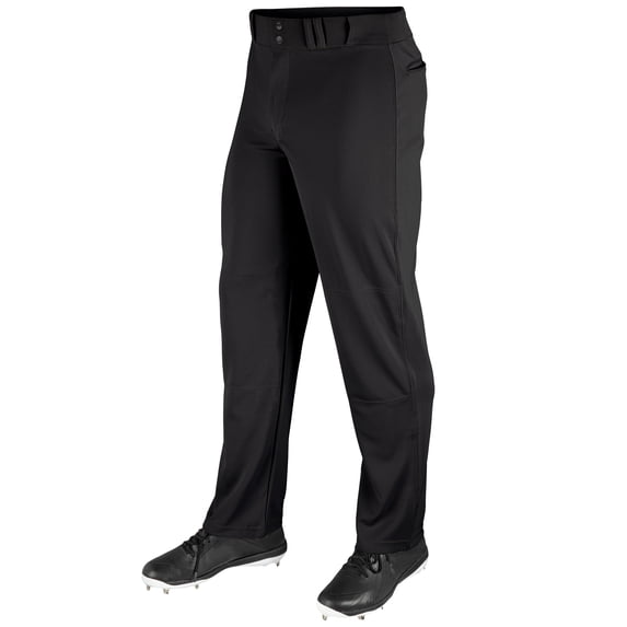 MVP Open Bottom Relaxed Fit Baseball Pants, Adult 4X-Large, Black