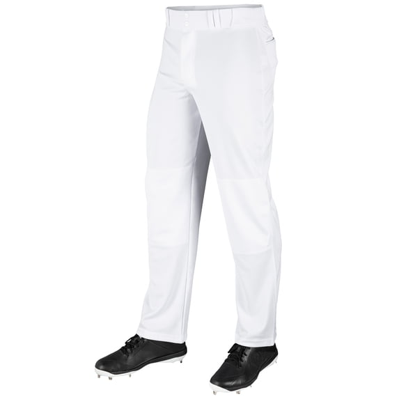 MVP Open Bottom Relaxed Fit Baseball Pants, Adult Large, White