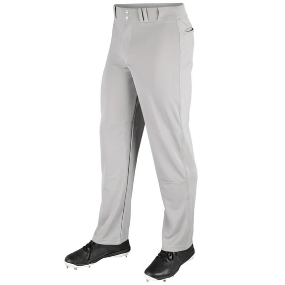 MVP Open Bottom Relaxed Fit Baseball Pants, Youth Medium, Grey