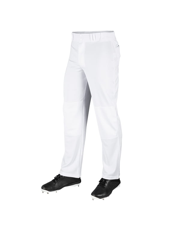 MVP Open Bottom Relaxed Fit Baseball Pants, Youth Medium, White