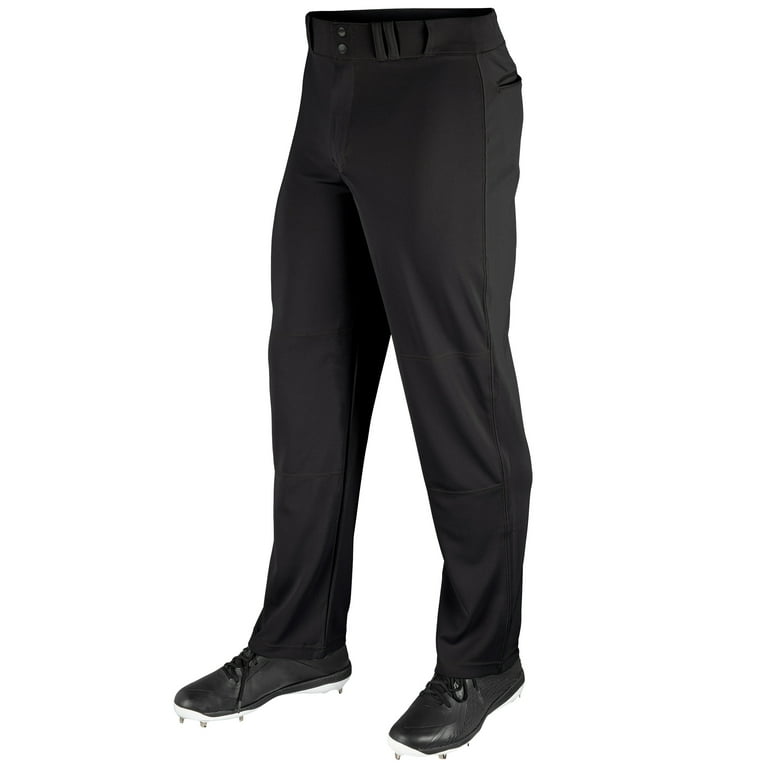 MVP Open Bottom Relaxed Fit Baseball Pants, Youth X-Large, Black