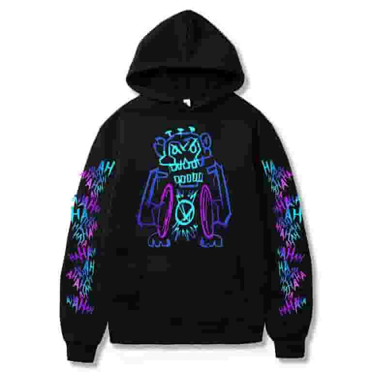 ★コラボ 公式限定★Team I'AM X String Shield Graphic Hoodie MVPCLO Arcane Jinx Hoodies Hot Anime Monkey Graffiti