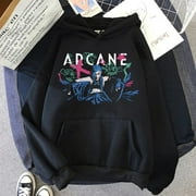 MVPCLO Hot Anime Arcane Hoodie Arcane Jinx Graphic Printing Sweatshirts Autumn Winter Long Sleeve Unisex Pullover