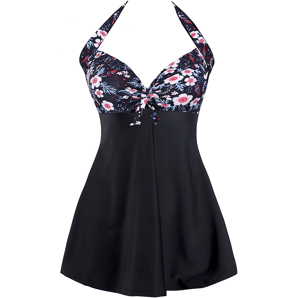 Tempt Me Women One Piece Swim Dress 2025 Tummy Control Skirt Wrap