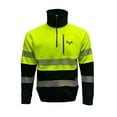 thumbnail image 1 of MVRK Industries HI VIS Fleece 1/4 Zipper Crew Neck Sweatshirt Size Large, 1 of 3
