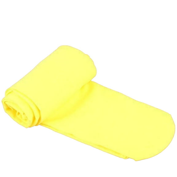 MVRLSH Candy Colors Opaque Footed Slim Pantyhose Tights Stockings 1 Pc Fleece Lined Tights Yellow One Size