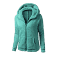 thumbnail image 1 of MVRLSH Essentials Hoodies for Women Wool Drawstring Hooded Zip Up Warm Winter Cotton Sweater Coat Spring Fall Layering Daily Outfit Match Sweatshirt Green - XXXL, 1 of 2
