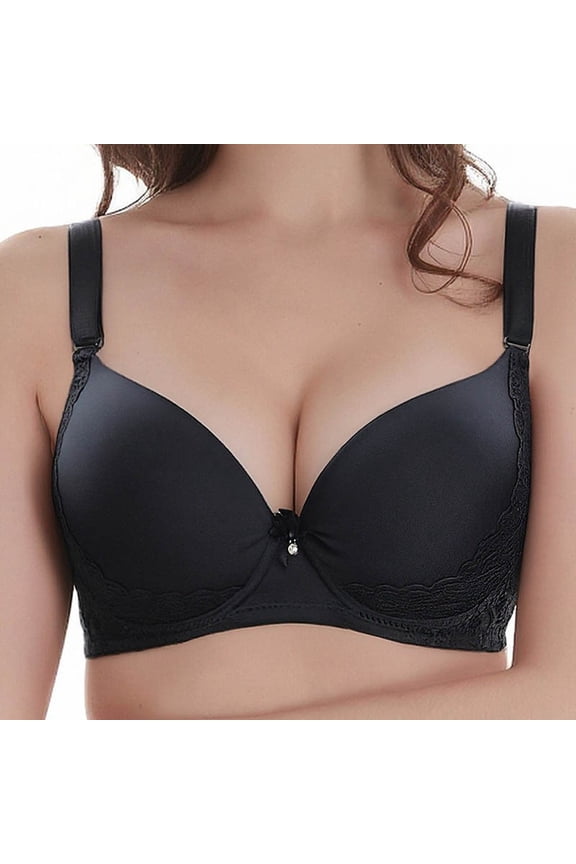 Jelly Bras For Women Womens Bcdef Cup Lace Bra Plus Size Soft Breathable Everyday Comfort Wear Black 36-115 Bcdef