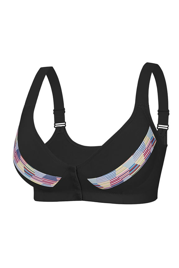 Jelly Bras For Women Womens G Cup Large Bra European American Size No Underwire Front Closure Black 36/80Abcdef-52/120Bcdefg