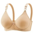 thumbnail image 1 of MVRLSH Jelly Bras For Women Womens Wireless Bra No Underwire Comfort Soft Breathable Plus Size Supportive Bralette Beige 36B-42B, 1 of 5
