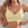 thumbnail image 1 of MVRLSH Jelly Bras For Women Womens Wireless Bra Supportive Full Coverage Correction Anti Sagging Soft Yellow S-Xxl, 1 of 5