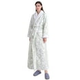 thumbnail image 1 of MVRLSH Long Robes for Women Fleece Robe Warm Plush Bathrobe Fuzzy House Coat Pattern Japanese Kimono Robes, 1 of 6