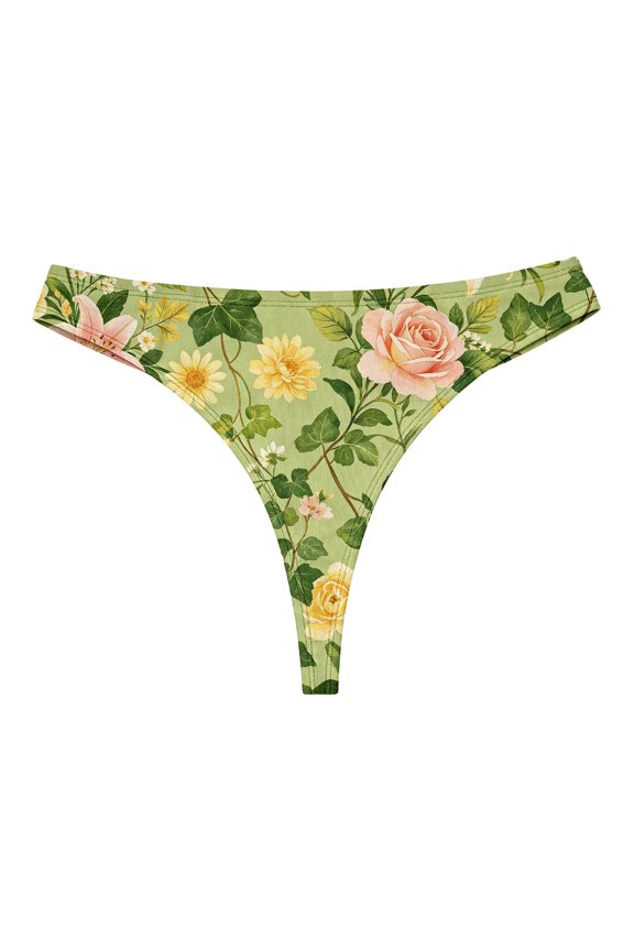 Nightgowns for Women Breathable Comfortable High Waist V Cut High Cut Bikini Bathing Suit Bottoms Blend Panties Green Size XXXL
