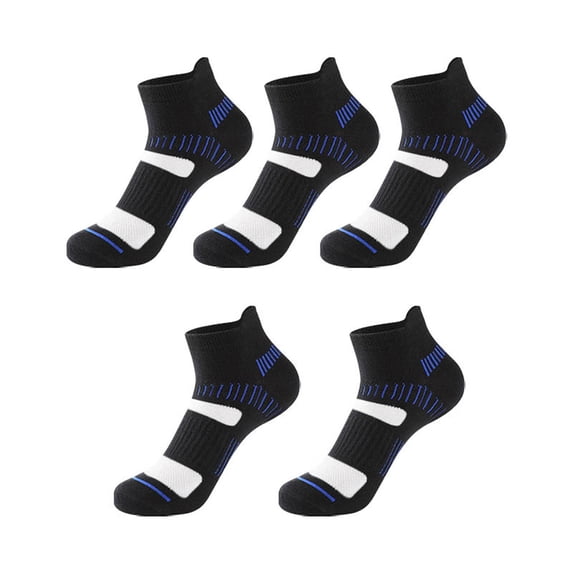 MVRLSH Socks Athletic Casual Breathable Color Short Sport Basketball Socks 5PC