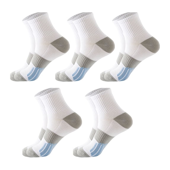 MVRLSH Socks Athletic Casual Breathable Color Short Sport Basketball Socks 5PC