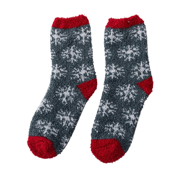 MVRLSH Socks Athletic Casual Breathable Coral Velvet Plush Christmas Home Sleeping Socks