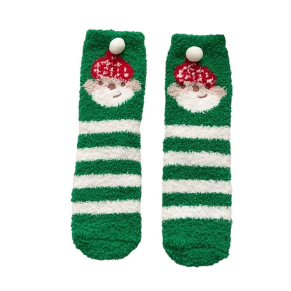 MVRLSH Socks Athletic Casual Breathable Cute Santa Print Festive Mid Tube Socks