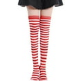 thumbnail image 1 of MVRLSH Socks Athletic Casual Breathable Stripe Cotton Soft Warm Thigh High Over Knee Winter Warmer Socks, 1 of 4