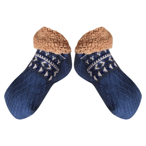 MVRLSH Socks Athletic Casual Breathable Wool Lined Fluffy Non Slip Warm Winter Christmas Slipper Socks