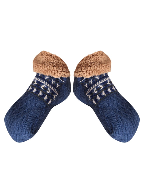 Socks Athletic Casual Breathable Wool Lined Fluffy Non Slip Warm Winter Christmas Slipper Socks