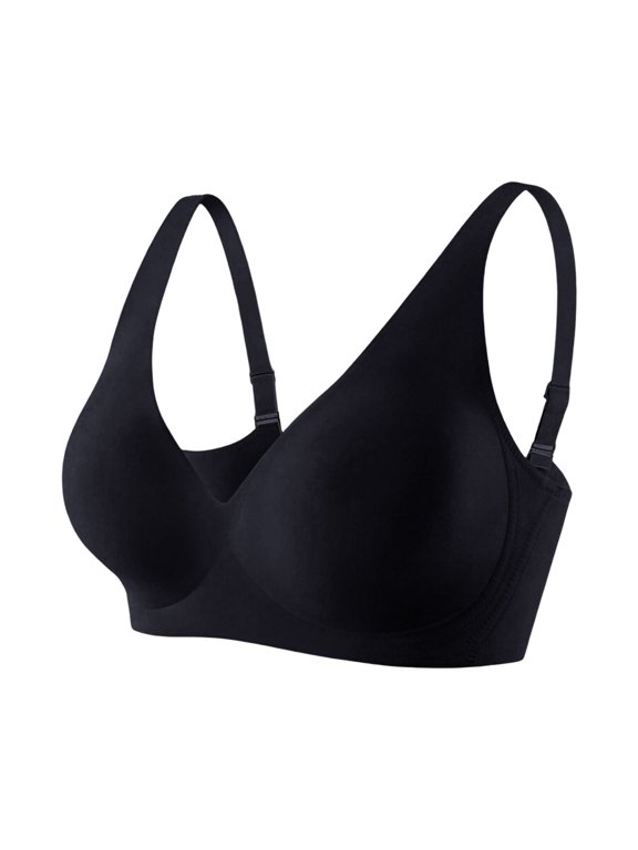 Sports Jelly Bras for Women Large Size Deep V Wireless No Underwire Gathering Shaping Full Cup Underwear Strapless Bra
