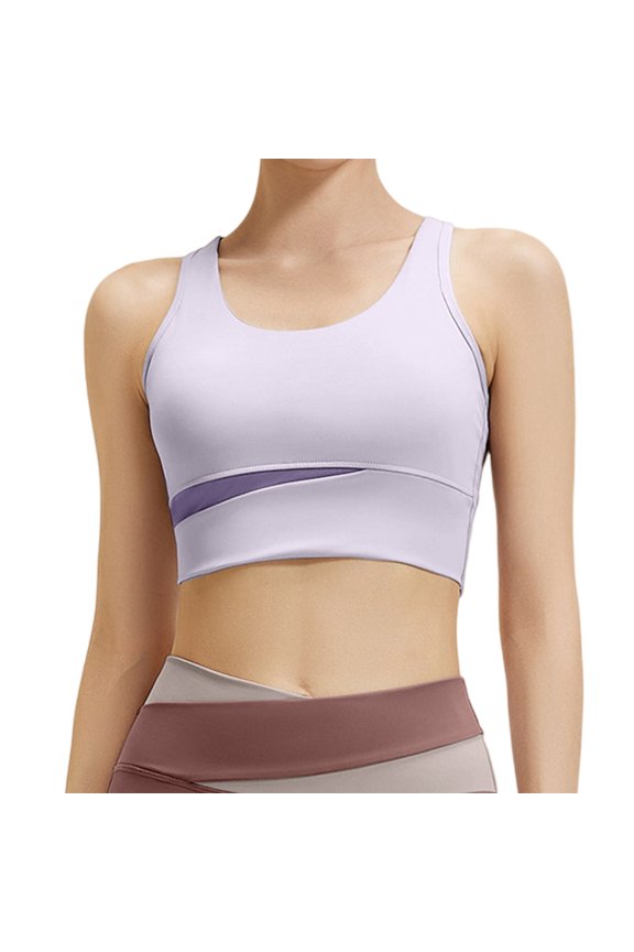 Sports Jelly Bras for Women Longline Medium Impact Padded Workout Yoga Gym Crop Tank Underwear Strapless Bra