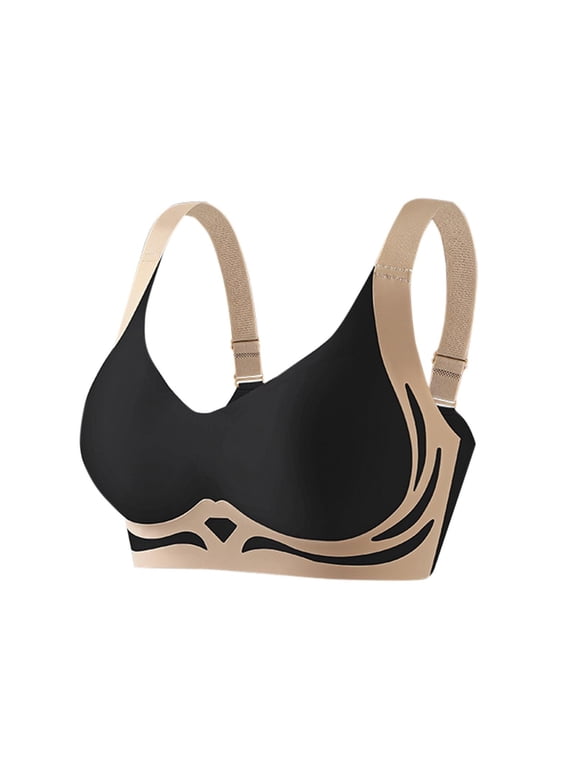 Sports Jelly Bras for Women Wireless No Underwire Full Coverage Powerful Support Soft Underwear Strapless Bra