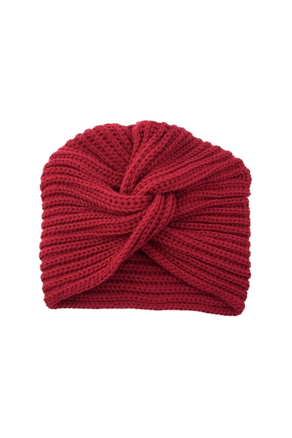 Winter Knit Wool Warm Turban Thick Chemo Caps For Cancer Patient 1 Pc Fall Fashion Must Haves Red One Size