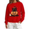 thumbnail image 1 of MVRLSH Women's Halloween Graphic Print Long Sleeve Pullover Sweater Size - M, 1 of 6