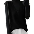 thumbnail image 1 of MVRLSH Women's Oversized Sweaters for Women Sleeveless V Neck Soft Loose Autumn Winter Knit Vest Waistcoat Fall Fashion Tops Cardigan Sweater Black - XL, 1 of 4