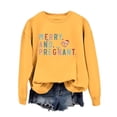 thumbnail image 1 of MVRLSH Women's Pullover Crew Neck Letter Graphic Print Long Sleeve - XXL, 1 of 2