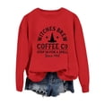 thumbnail image 1 of MVRLSH Women's Sweatshirt Crew Neck Witches Brew Coffee Graphic Long Sleeve Pullover - XL, 1 of 3