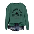 thumbnail image 1 of MVRLSH Women's Sweatshirt V-Neck Brew Coffee Pumpkin Graphic Long Sleeve Pullover - M, 1 of 3