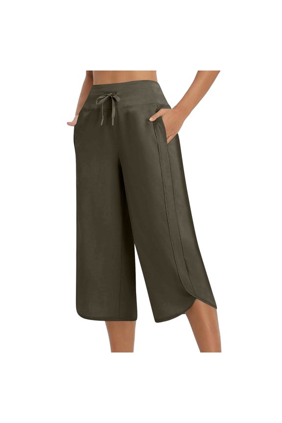 Women's Wide Leg Pants Loose Elastic High Waist Daily Trousers Constructed With Side Storage Pockets Stretch Dress Casual Flowy Palazzo Pants Green - XXL