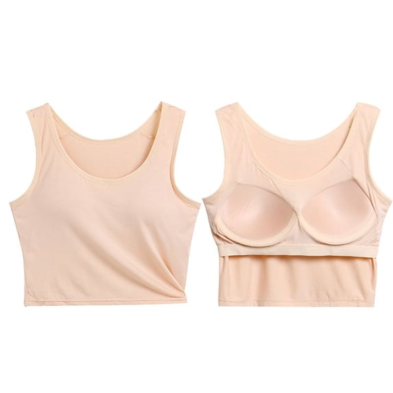MVRLSH Womens Tank Tops Loose Fit Casual Racerback Comfy Built In Bra Sleeveless Workout Yoga Undershirt Tops Beige Size L