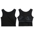 thumbnail image 1 of MVRLSH Womens Tank Tops Loose Fit Casual Racerback Comfy Built In Bra Sleeveless Workout Yoga Undershirt Tops Black Size XXL, 1 of 7